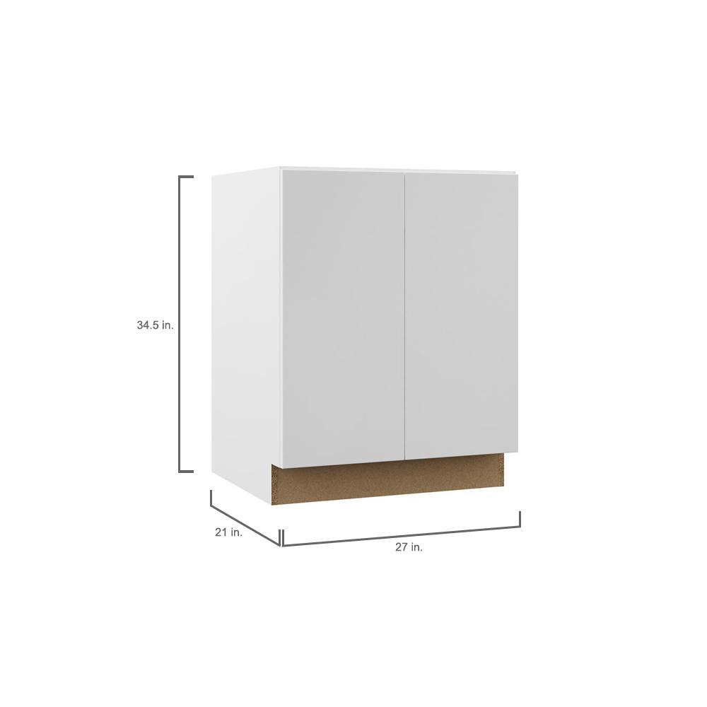 Hampton Bay Designer Series Edgeley Assembled 27x34 5x21 In Full Door Height Bathroom Vanity Base Cabinet In White