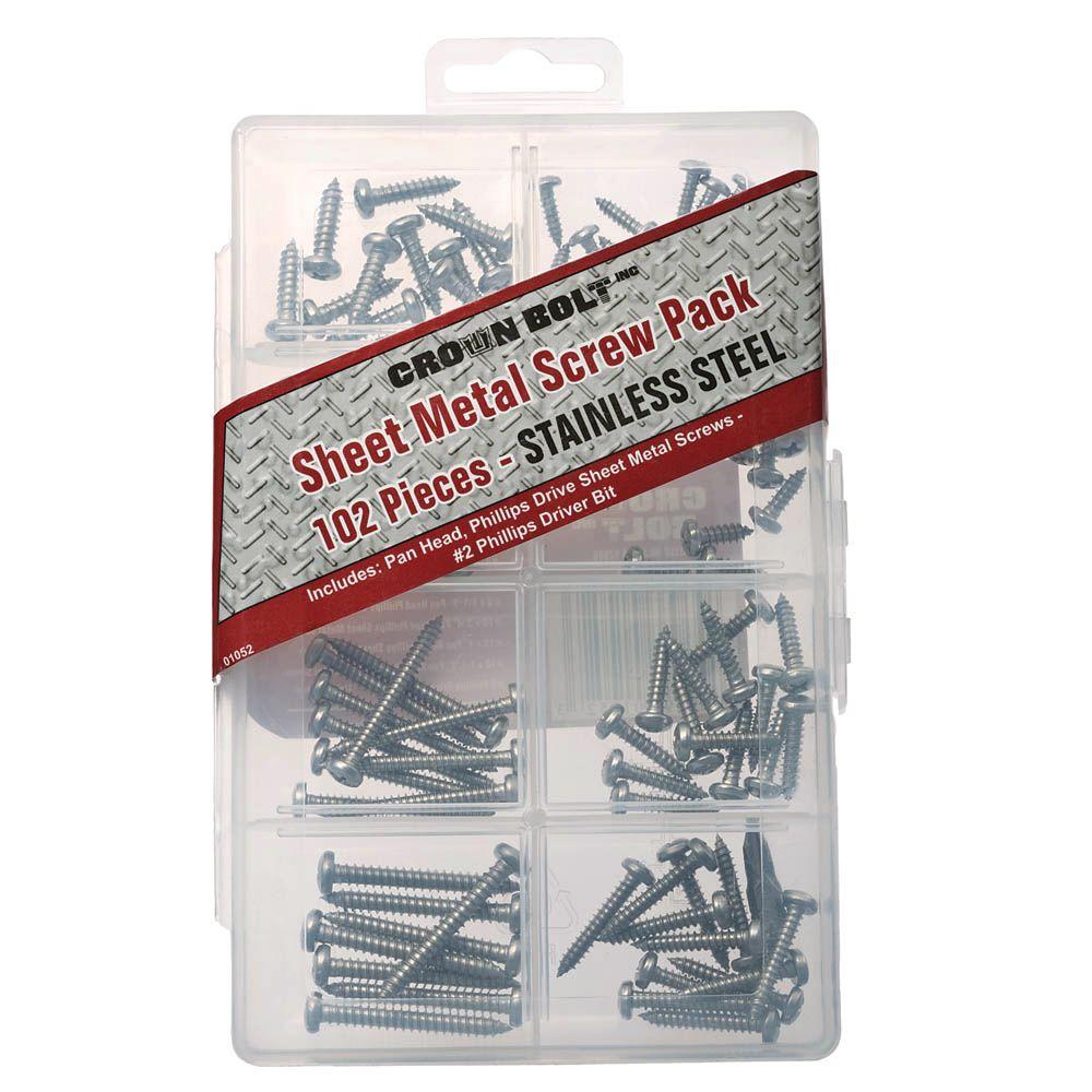 Everbilt Stainless Steel Sheet Metal Screw Assortment Kit 102