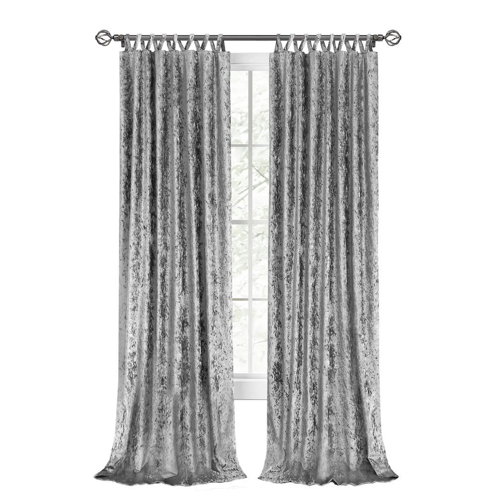 Achim Harper 50 In W X 63 In L Criss Cross Tab Top Curtain Panel