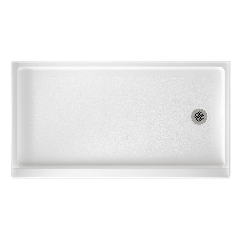 Swan 32 In X 60 In Solid Surface Single Threshold Retrofit Right