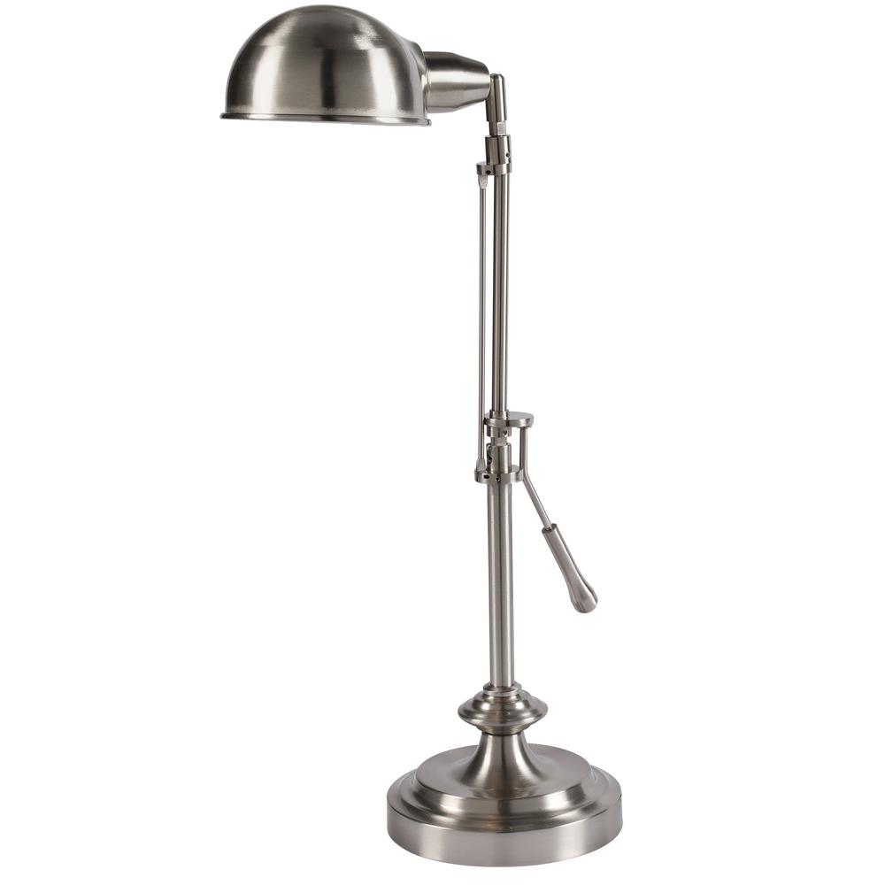 silver task lamp