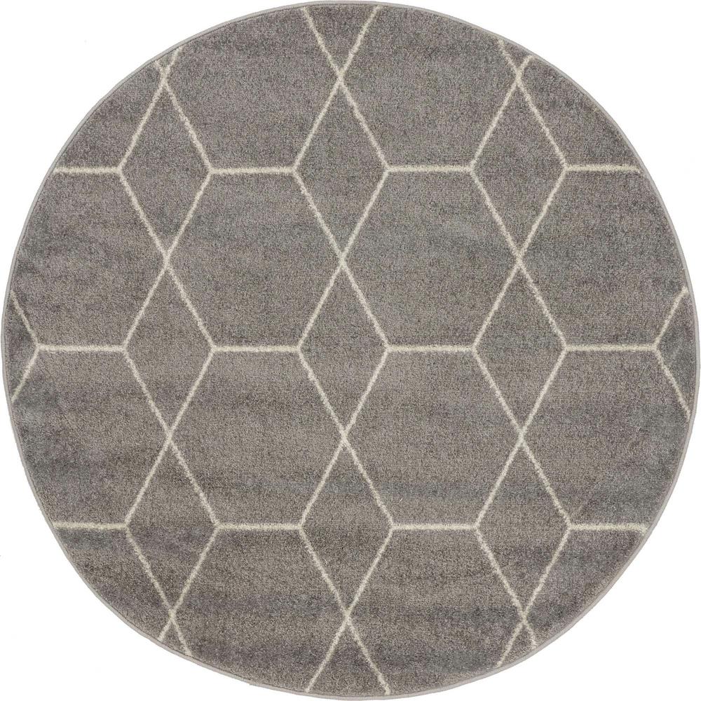 StyleWell Trellis Frieze Light Gray/Ivory Gray 5 ft. x 5 ...