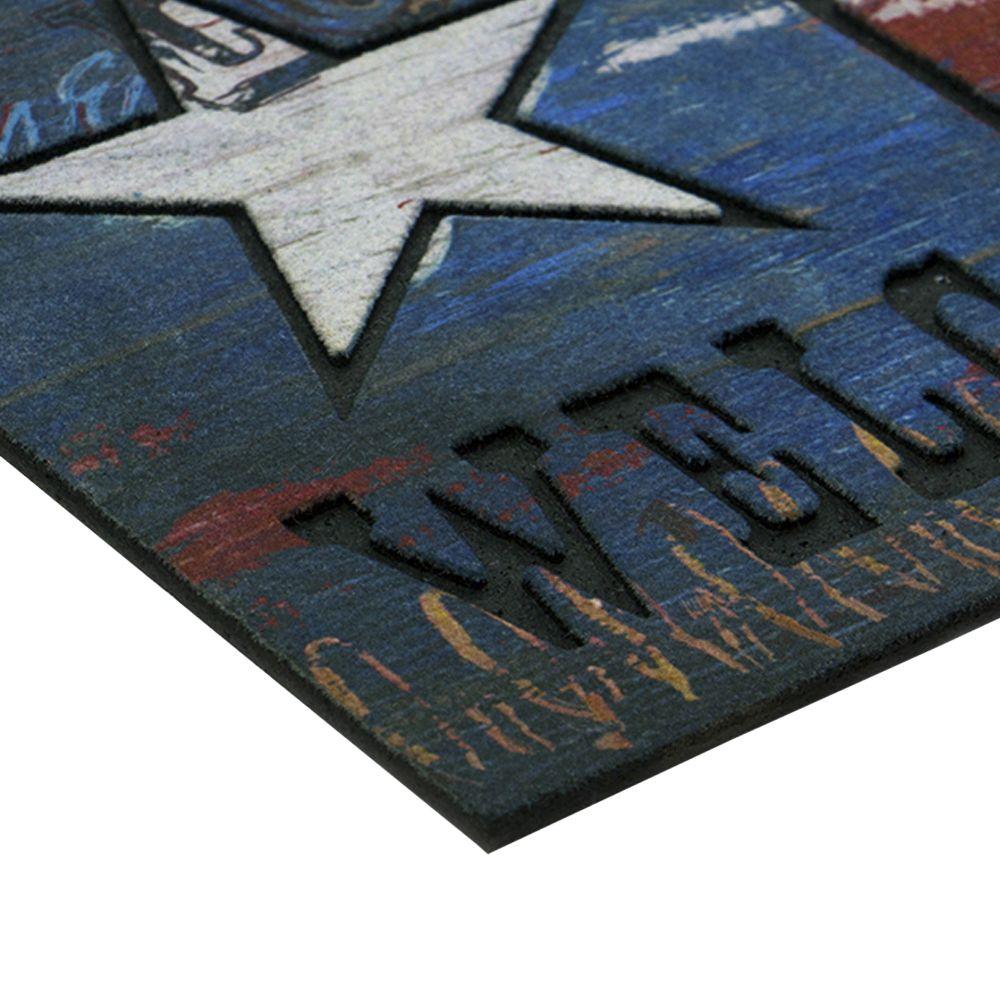 Texas Flag Recycled Rubber Door Mat 18 In X 30 In Home Entryway