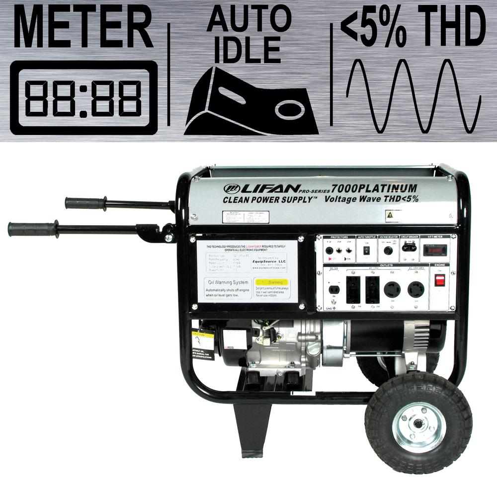 LIFAN Platinum Series 7,000-Watt 389cc Gasoline Powered Clean Power