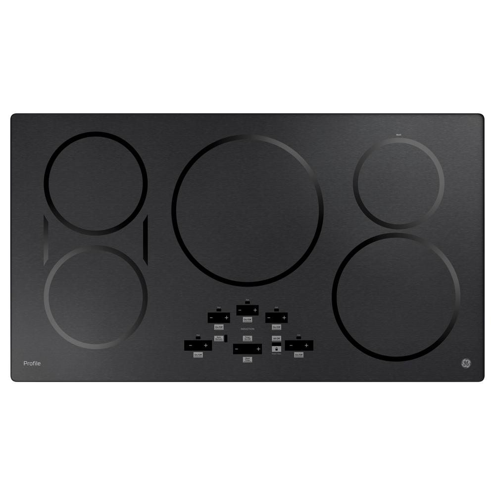 Ge Profile 36 In Induction Electric Cooktop In Black Stainless