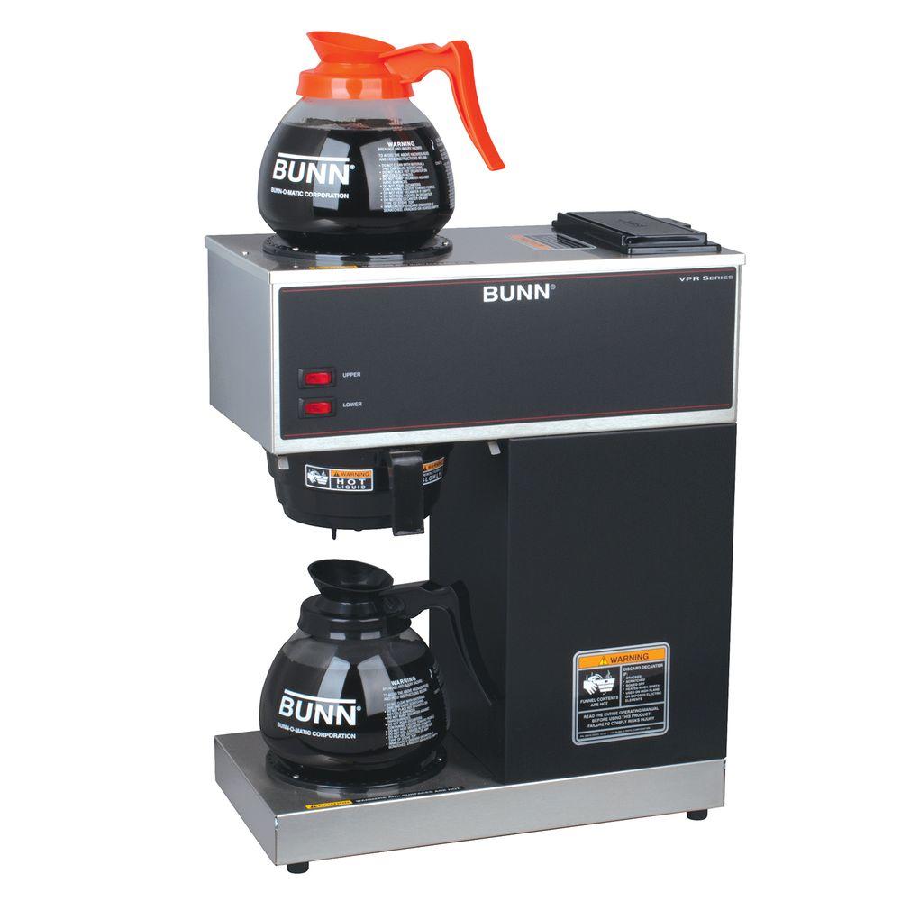 Bunn VPR 12 Cup Commercial Coffee Brewer With 2 Glass Decanters In 