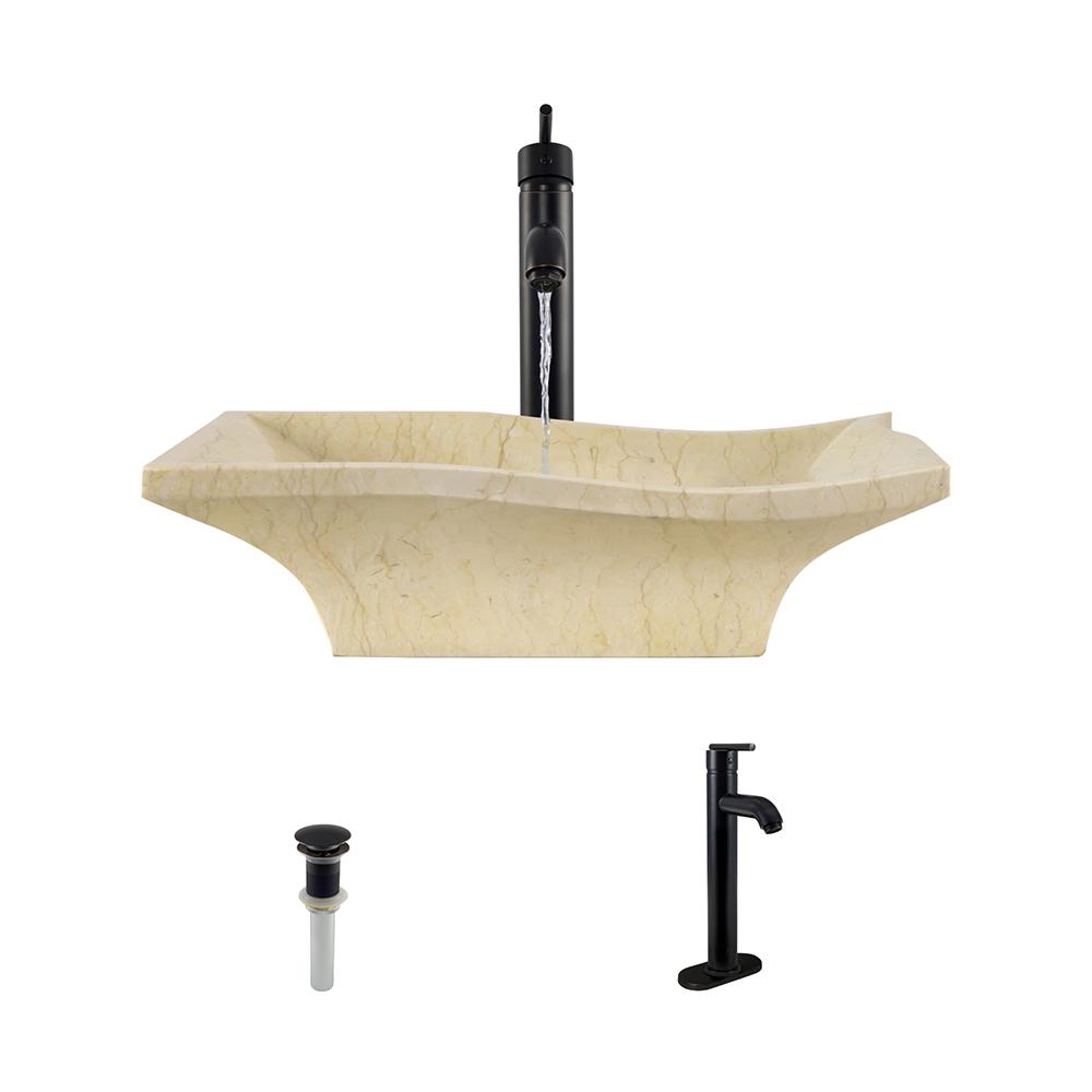 Yellow Bathroom Sinks Bath The Home Depot Stone Vessel Sink In Egyptian Yellow Marble With 718 Faucet And Pop Up Drain