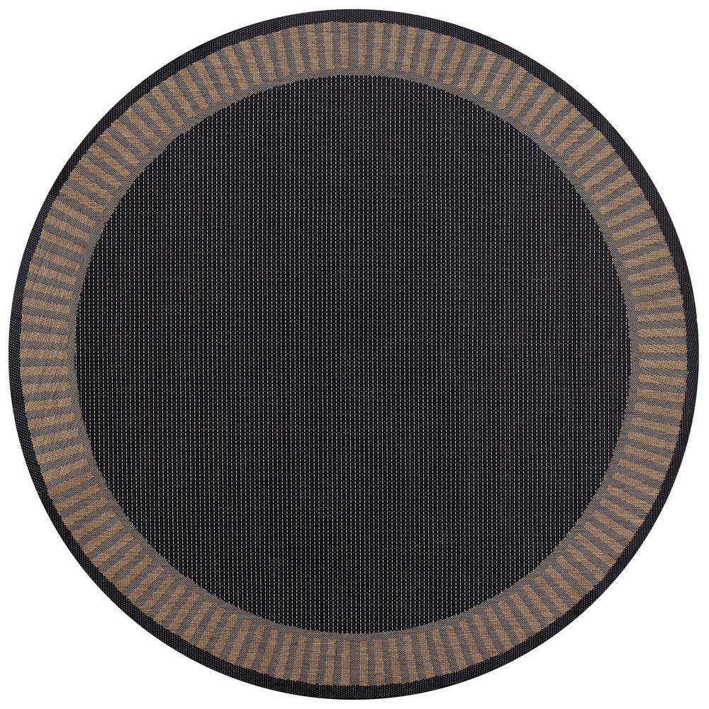 Round Dark Brown Outdoor Rugs The Home Depot Recife Wicker Sch Black Cocoa 8 Ft X Round Indoor