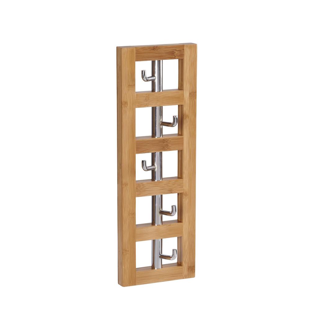 Household Essentials Wall Decor 5 Hook Vertical in Natural by Household Essentials