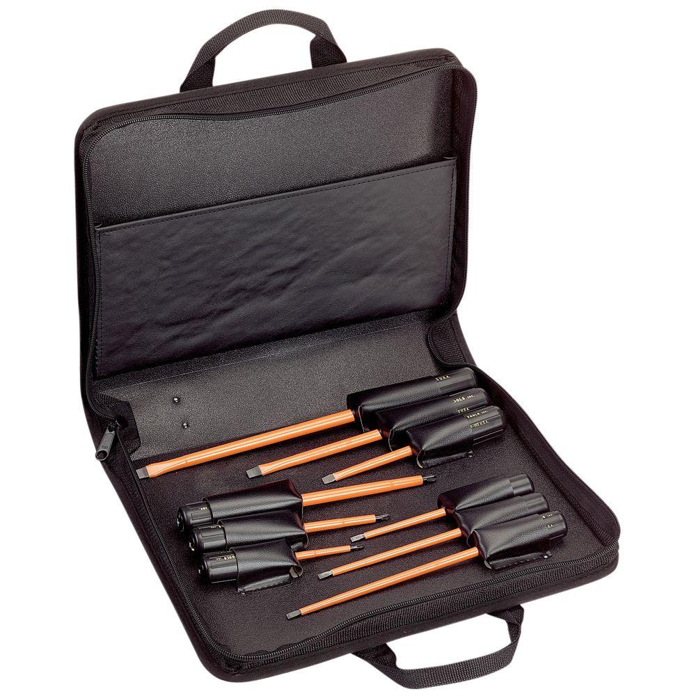 Klein Tools 33528 9-Piece 1000V Insulated Slotted and Phillips Screwdriver Set