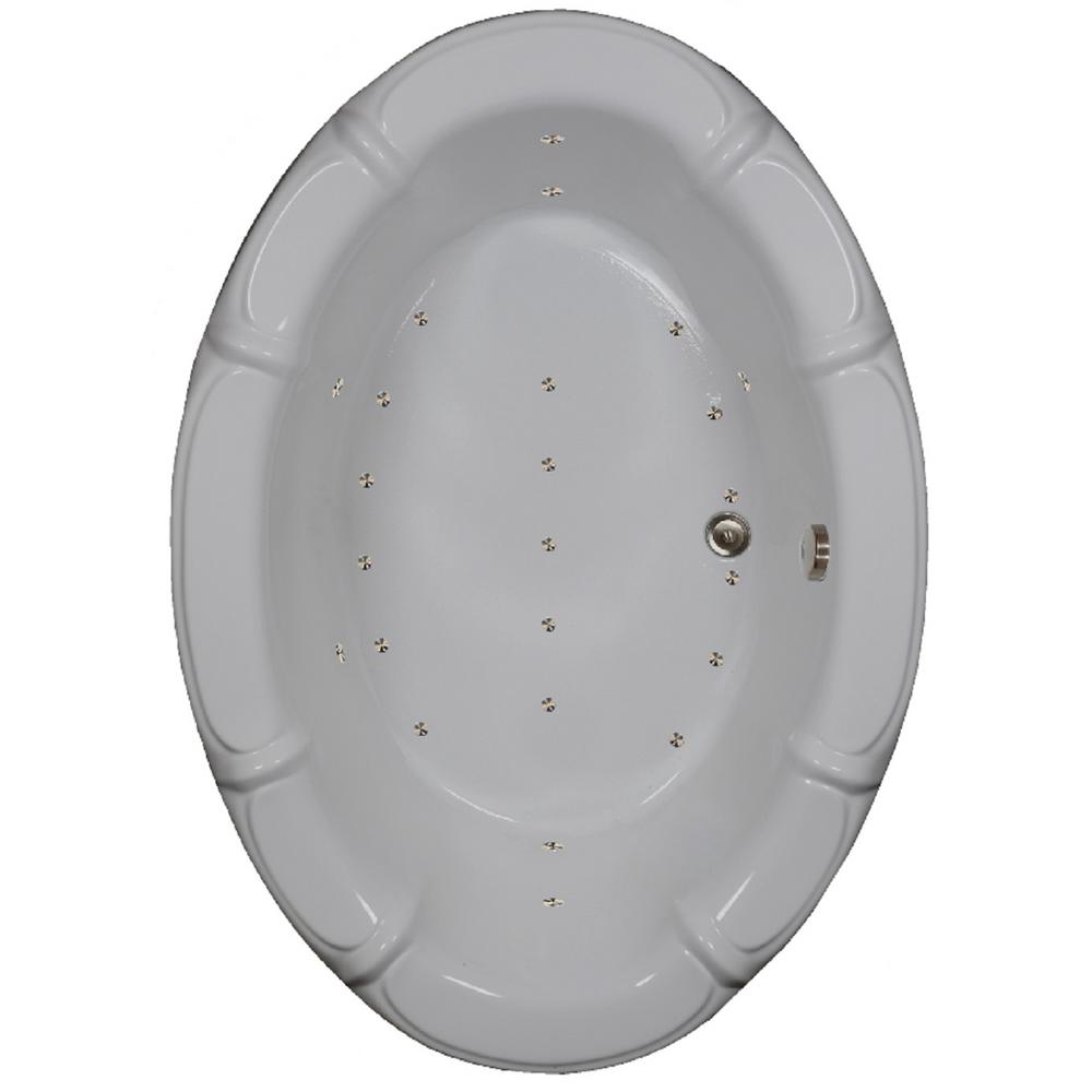 Comfortflo 68 in. Acrylic Oval Dropin Air Bathtub in WhiteA6848 White