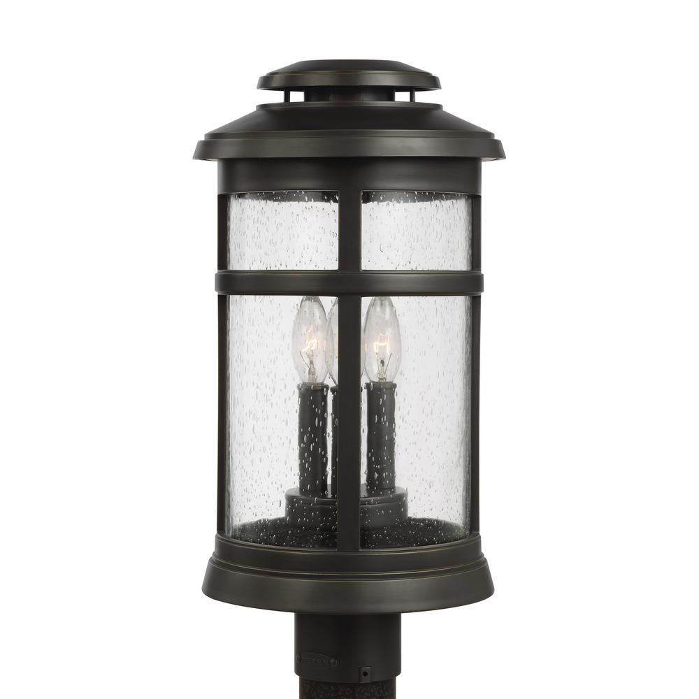 Post And Lamp Sets Waterproof Bronze Lighting Outdoor Newport 3 Light Outdoor Antique Bronze Post