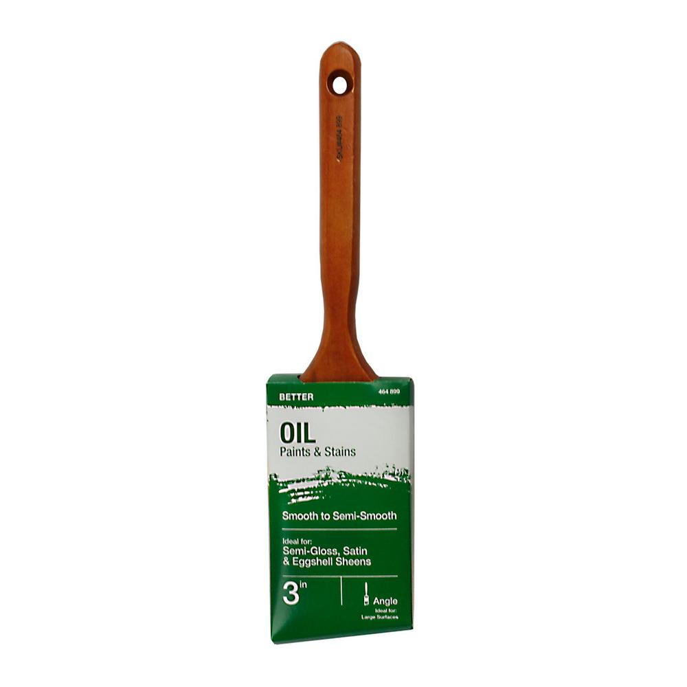  Better 3 in. Angled Oil Polyester/Natural Bristle Blend Paint Brush