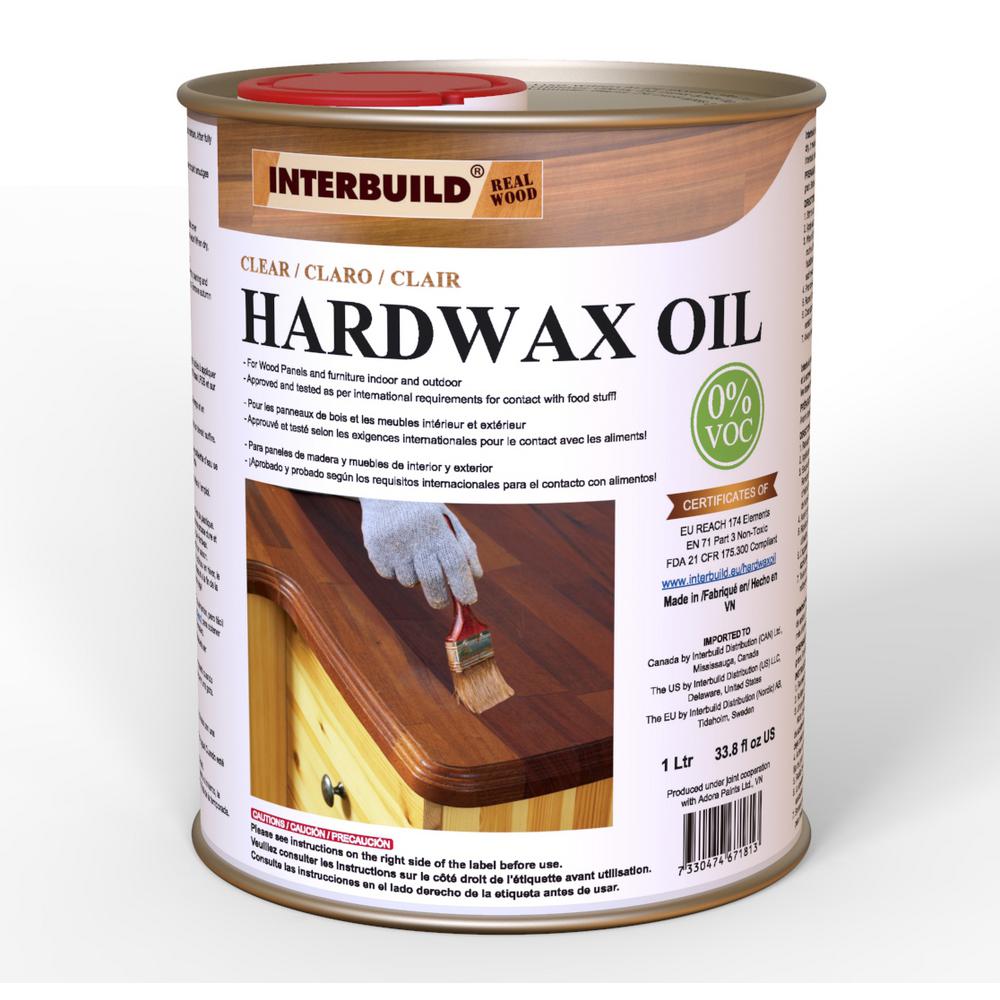 Interbuild Hardwax Wood Oil Clear 1000 ml-471-2200D-1V - The Home Depot