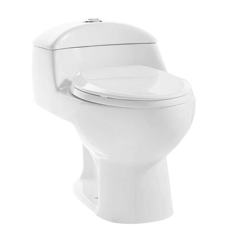 Swiss Madison Cau 1 Piece 0 8 28 Gpf Dual Flush Elongated Toilet In White Swiss Madison Cau 1 Piece 0 8 28 Gpf Dual Flush Elongated Toilet In White