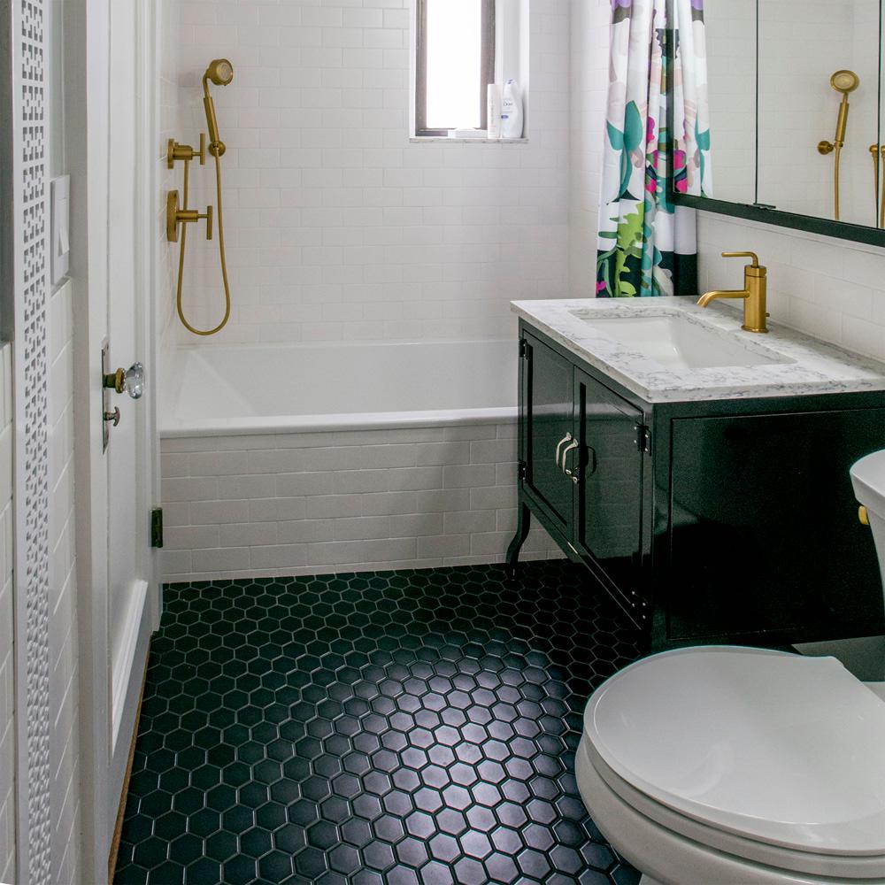 Merola Tile Metro Hex 2 In Matte Black 10 1 X 11 5 Mm Porcelain Mosaic Fxlm2hmb The Home Depot - Matte Black Bathroom Tiles Merola Tile Metro Hex 2 In Matte Black 10 1 X 11 5 Mm Porcelain Mosaic Fxlm2hmb The Home Depot - Matte Black Bathroom Tiles