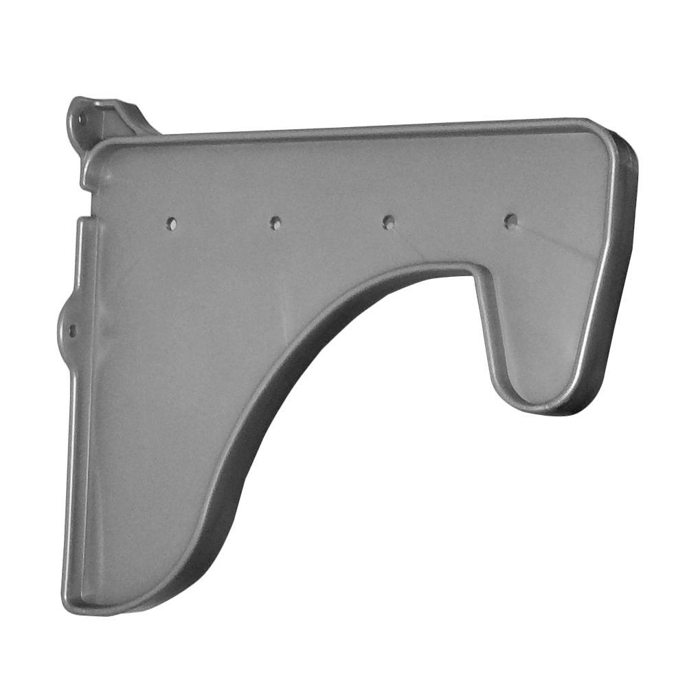 Ez Shelf 12 In X 10 Silver Side End Bracket For Hanging Rod And Ez Shelf 12 In X 10 Silver Side End Bracket For Hanging Rod