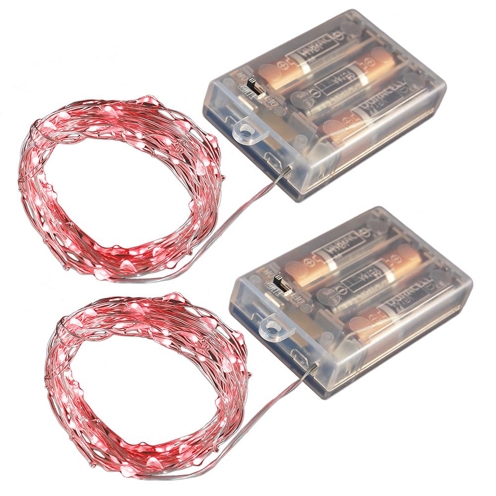 Lumabase Battery Operated Led Waterproof Mini String Lights With Lumabase Battery Operated Led Waterproof Mini String Lights With Timer 50ct Red Set