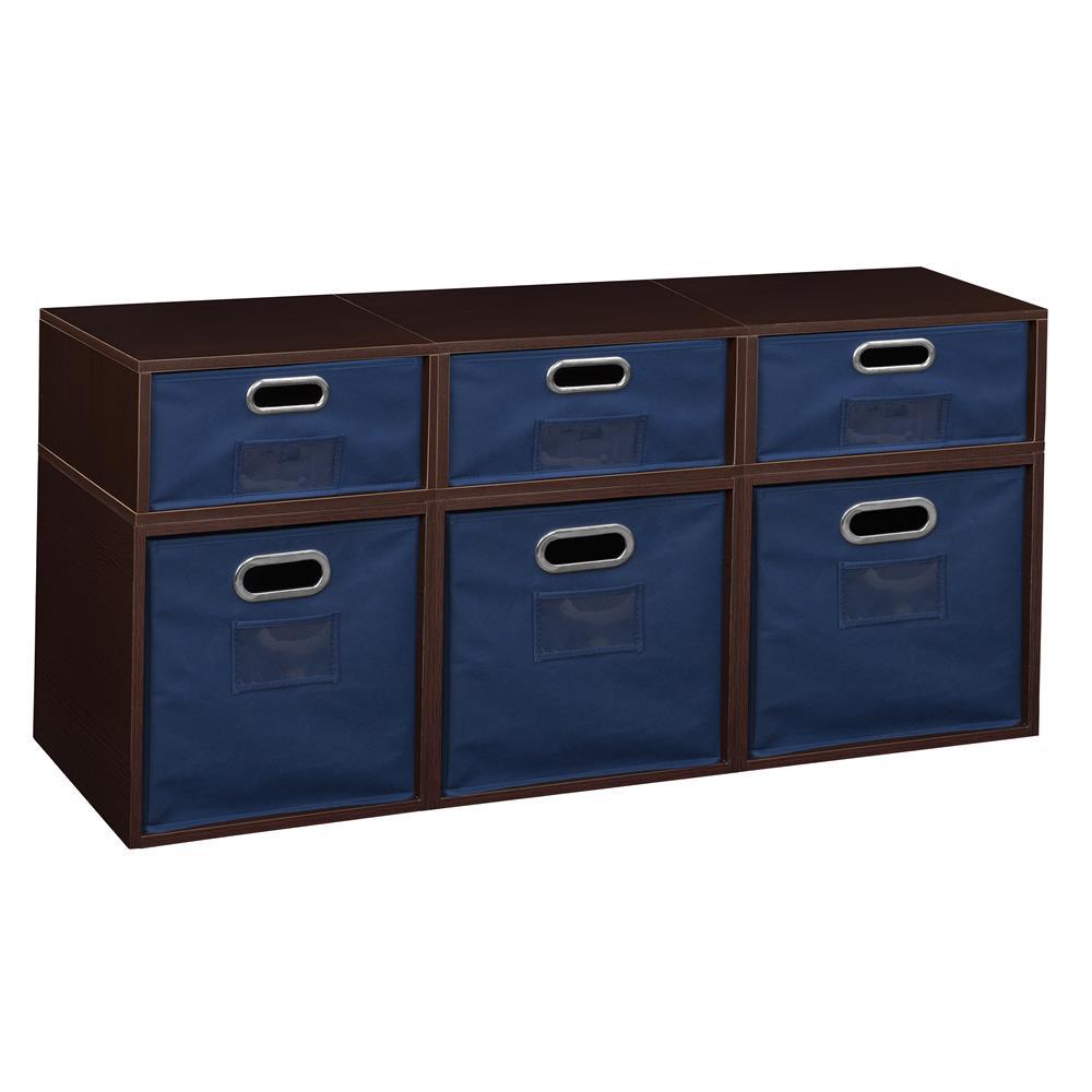 Regency Niche Cheer 39 in. x 19.5 in. Truffle/Blue 3Cube/3 Half Cube