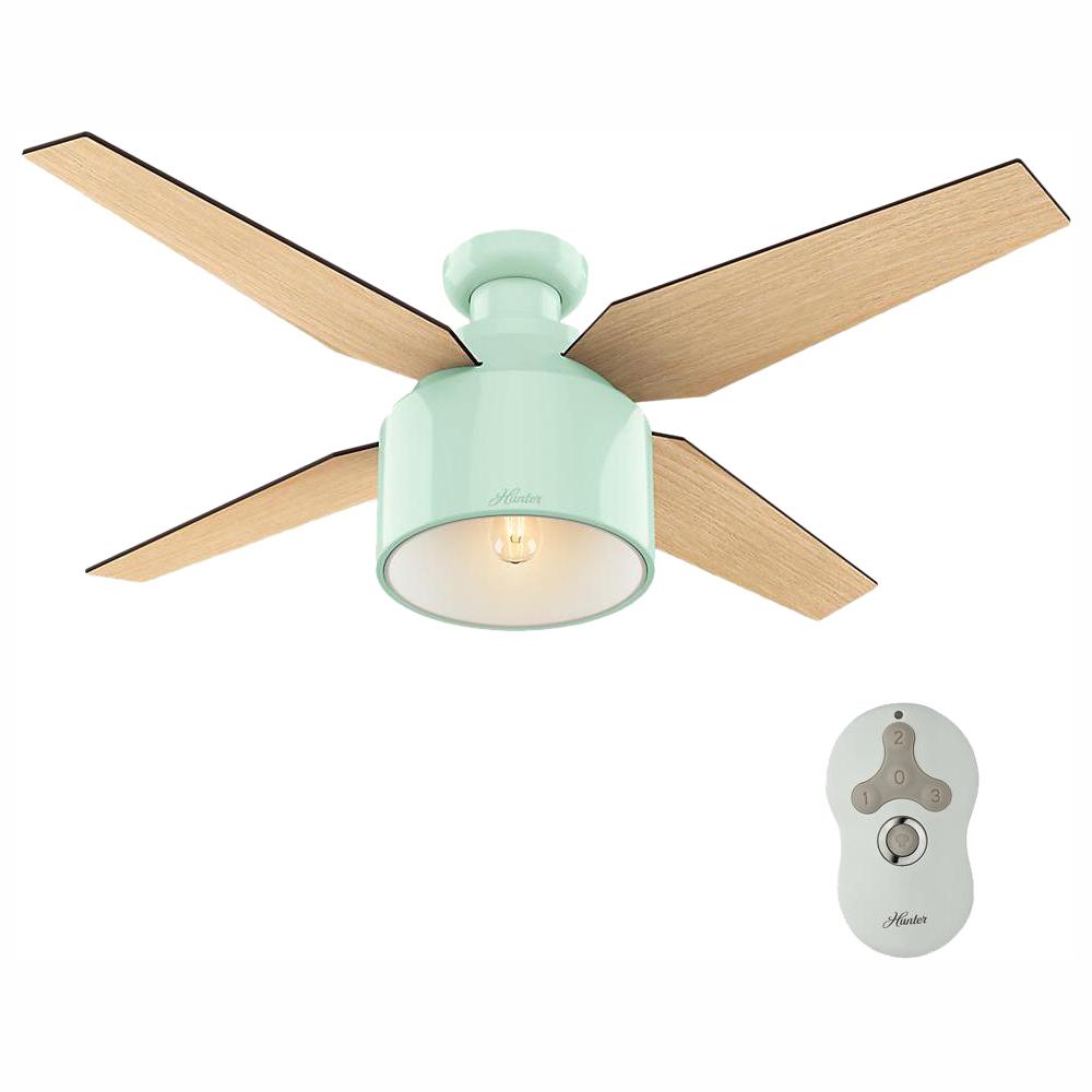 Cranbrook 52 In Led Low Profile Indoor Mint Ceiling Fan