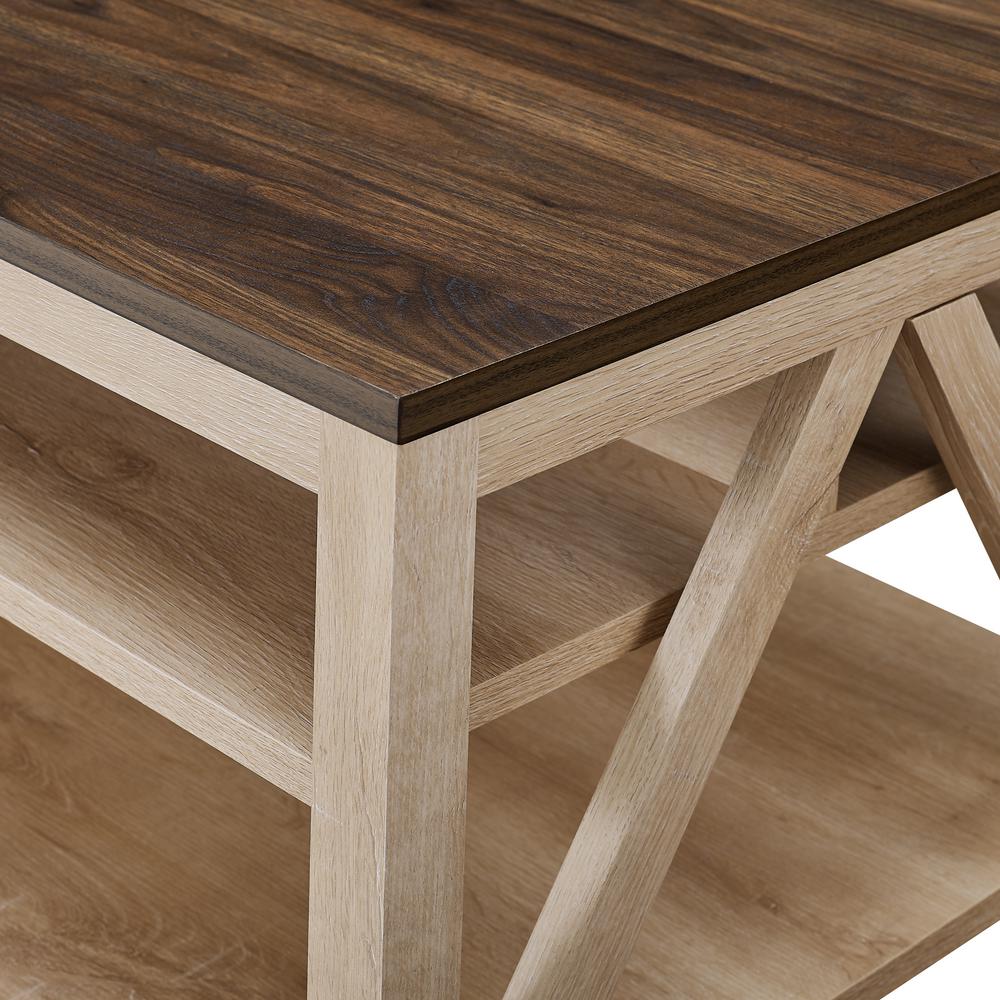 Welwick Designs 48 In Dark Walnut White Oak Large Rectangle Wood Coffee Table With Shelf Hd8621 The Home Depot - Dark Wood Plank Coffee Table Welwick Designs 48 In Dark Walnut White Oak Large Rectangle Wood Coffee Table With Shelf Hd8621 The Home Depot - Dark Wood Plank Coffee Table