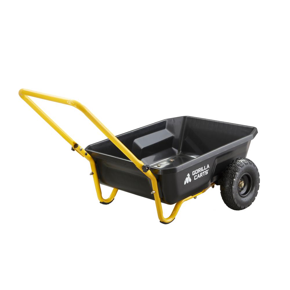 GORILLA CARTS 4 cu. ft. Poly Yard CartGCR4 The Home Depot