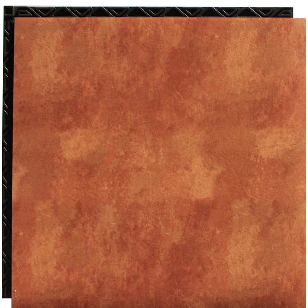 Red Orange Waterproof Vinyl Tile Flooring Vinyl Flooring