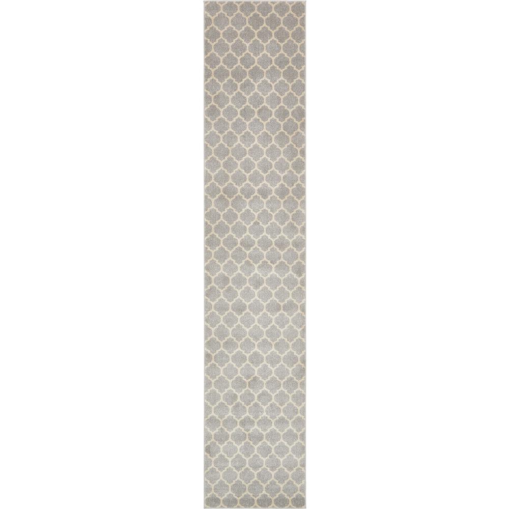 Unique Loom Trellis Philadelphia Light Gray/Beige 2' 7 x 13' 0 Runner ...