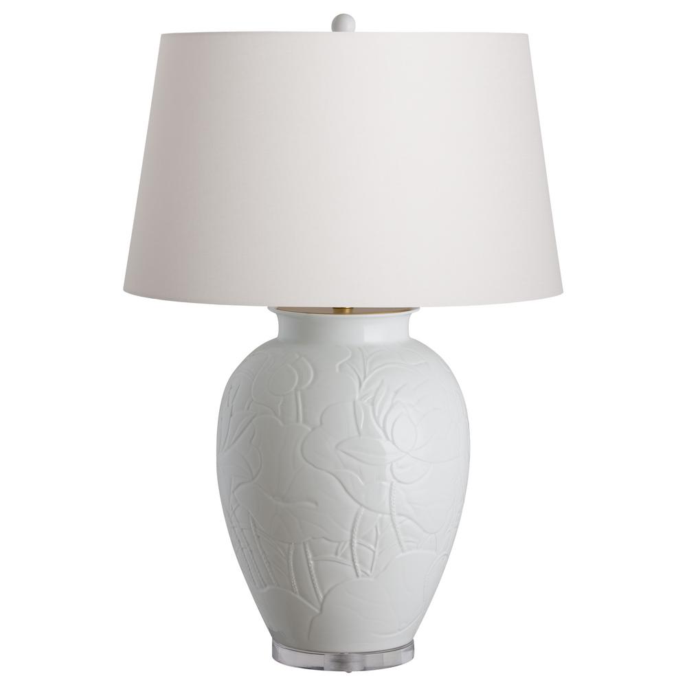 white vase lamp