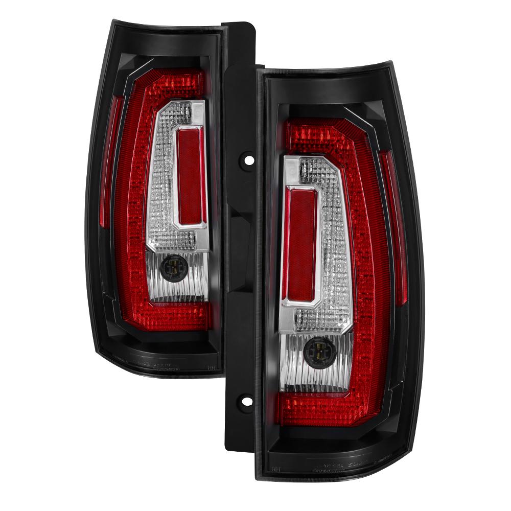 Fit 07-14 Yukon XL Tahoe Suburban Dark Red Taillights Brake Lamps Replacement