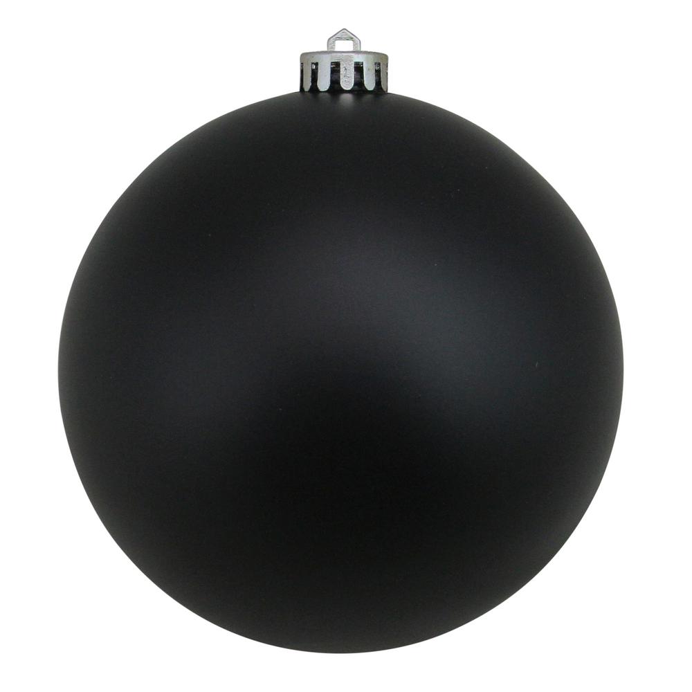 Northlight 12 In 300 Mm Jet Black Commercial Shatterproof Matte Christmas Ball Ornament 32911589 The Home Depot