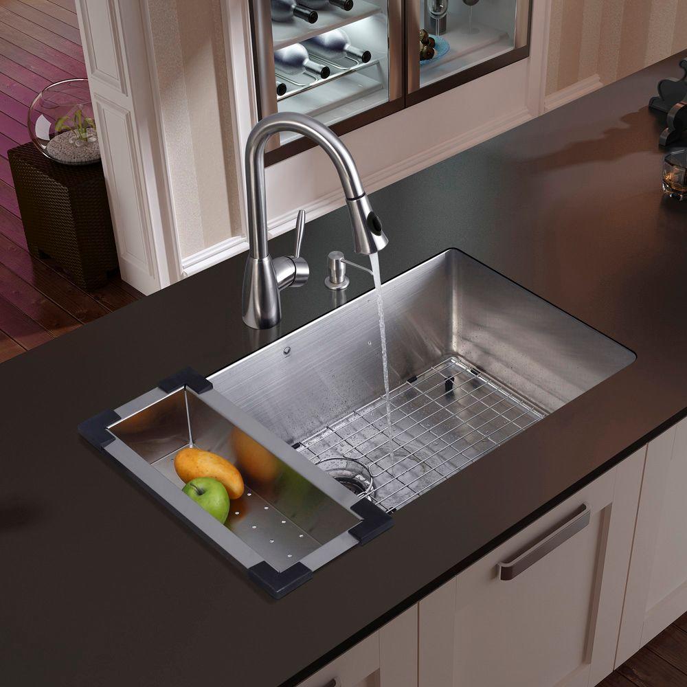 Vigo Stainless Steel Kitchen Sink Colander Vga0819 The Home Depot