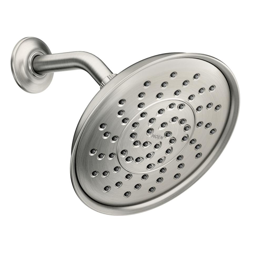 MOEN Brecklyn 1Spray 9 in. Rain Shower Showerhead in Spot Resist