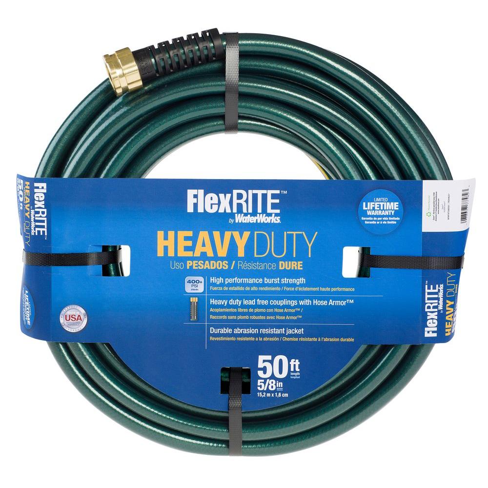WaterWorks FlexRITE 5/8 in. Dia x 50 ft. Water HoseWWFXT58050 The