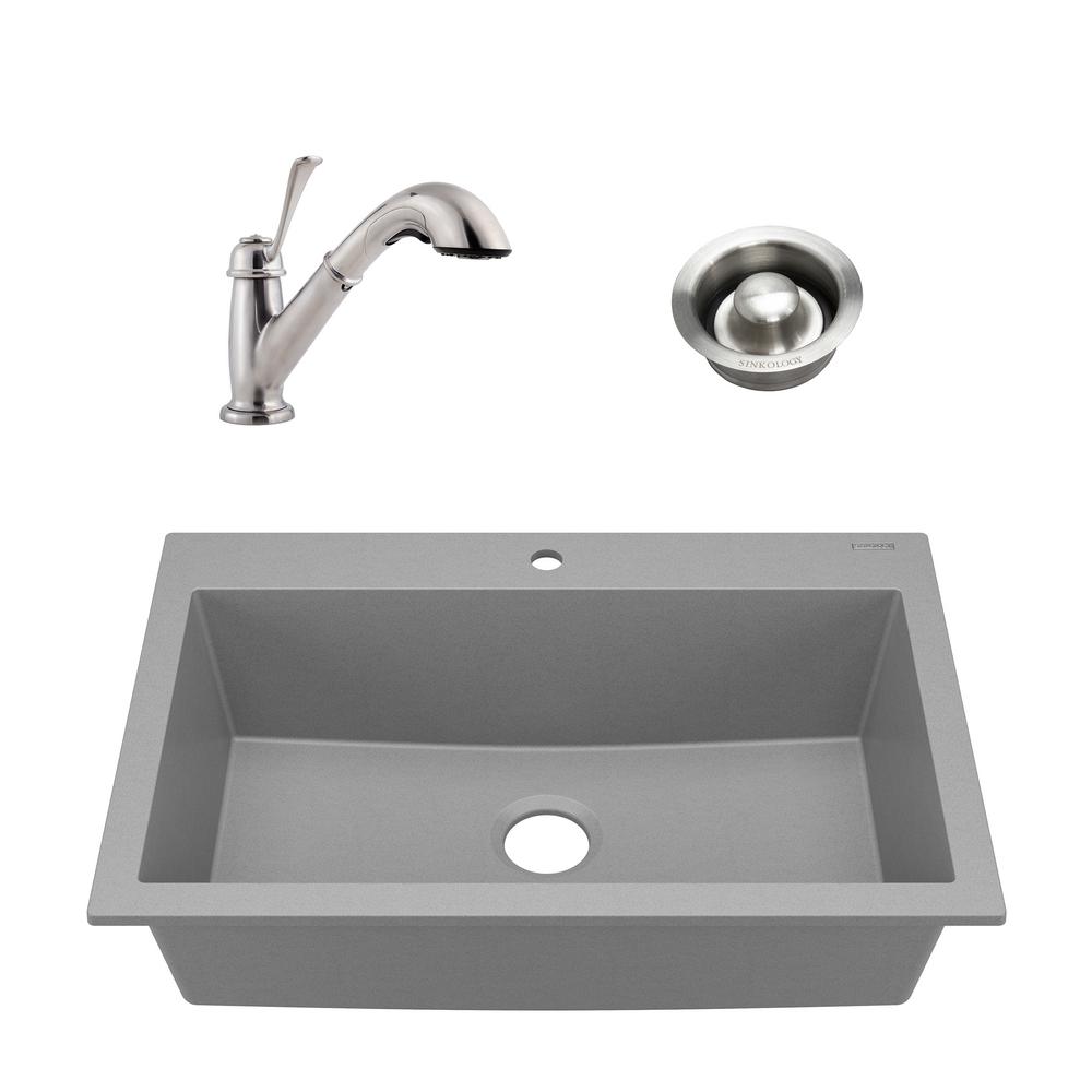 Sinkology Camille All In One Drop Granite Composite 33 1 Hole