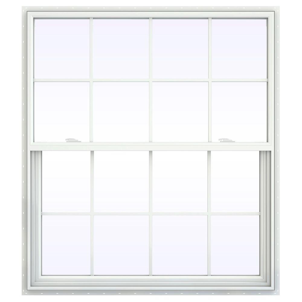 JELD-WEN 47.5 In. X 47.5 In. V-2500 Series Single Hung Vinyl Window ...