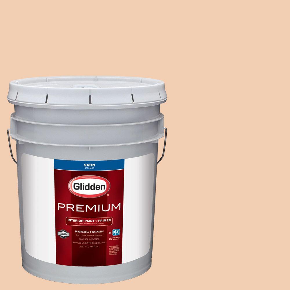 Glidden Premium 5 gal. HDGO23U Orange Pekoe Satin Interior Paint with