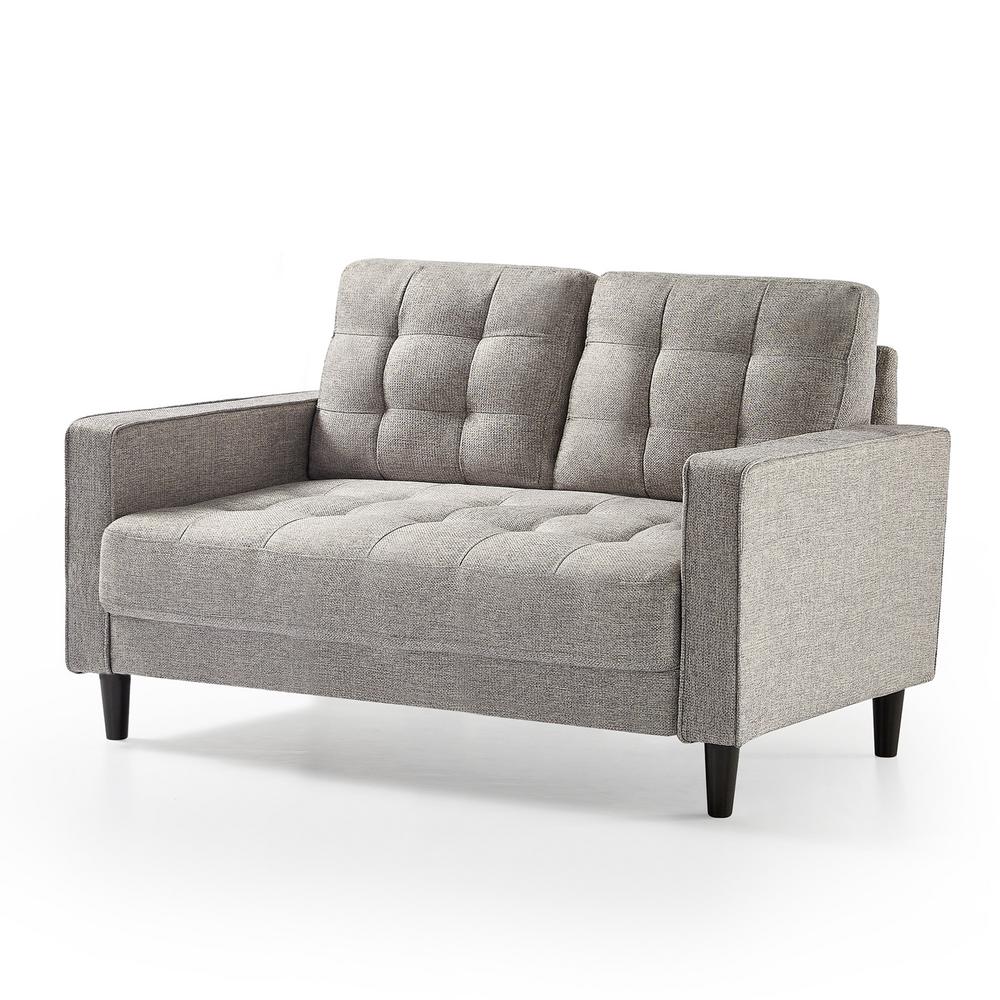 Zinus Benton 2Seat Soft Grey Upholstered LoveseatUSSBTF2SG The