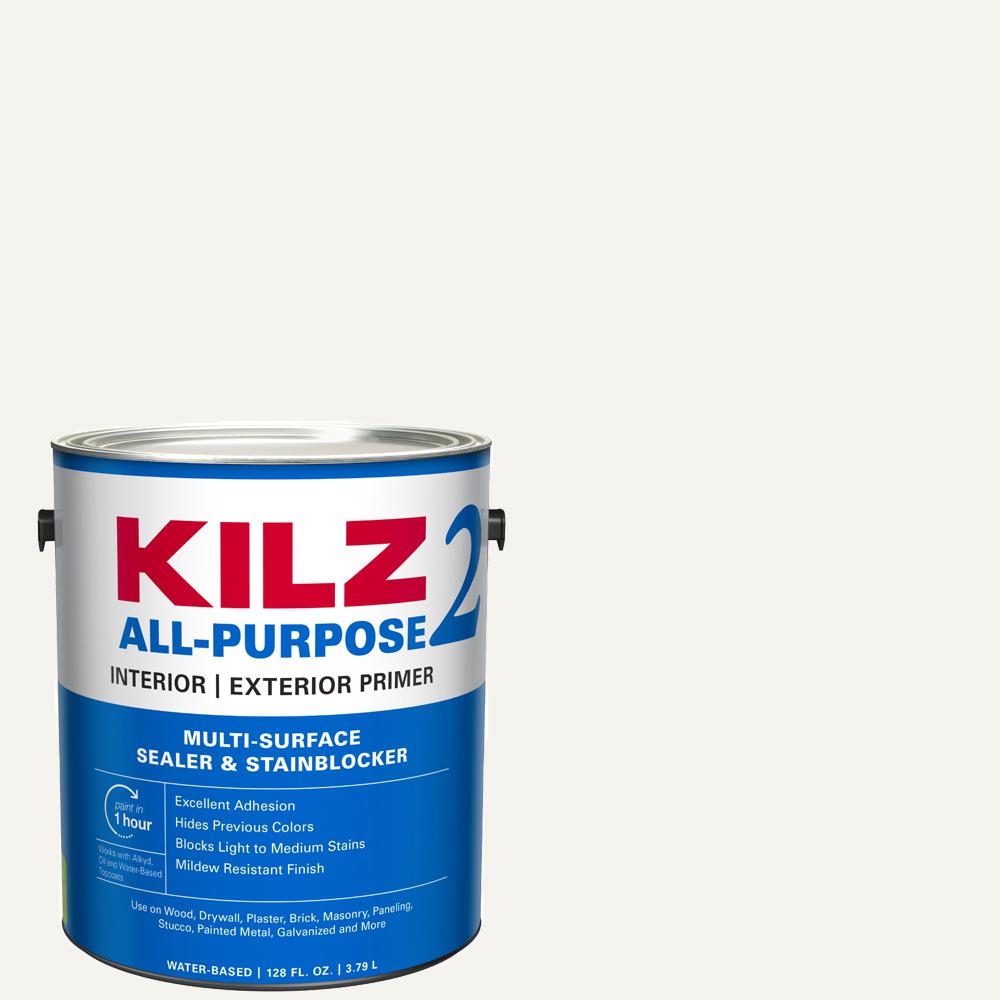 Kilz 2 All Purpose 1 Gal White Interior Exterior Multi Surface Primer Sealer And Stain Blocker