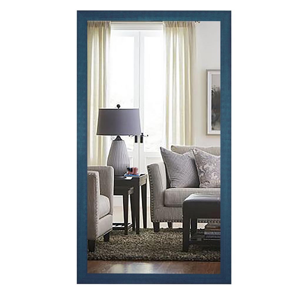 70 In X 35 Country Cottage Blue Framed Double Vanity Mirror Country Cottage Blue Framed Double Vanity Mirror