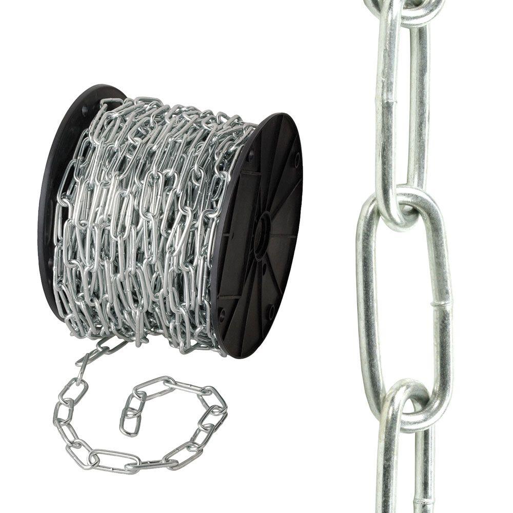 #16 Single Jack Chain #16 Size Zinc Plated 200/' Reel Hang /& Lights//Fixtures