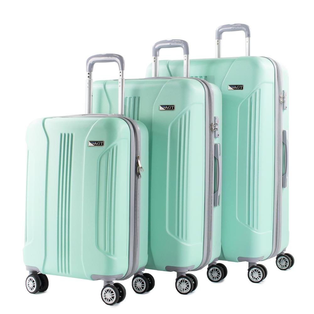 mint green luggage set