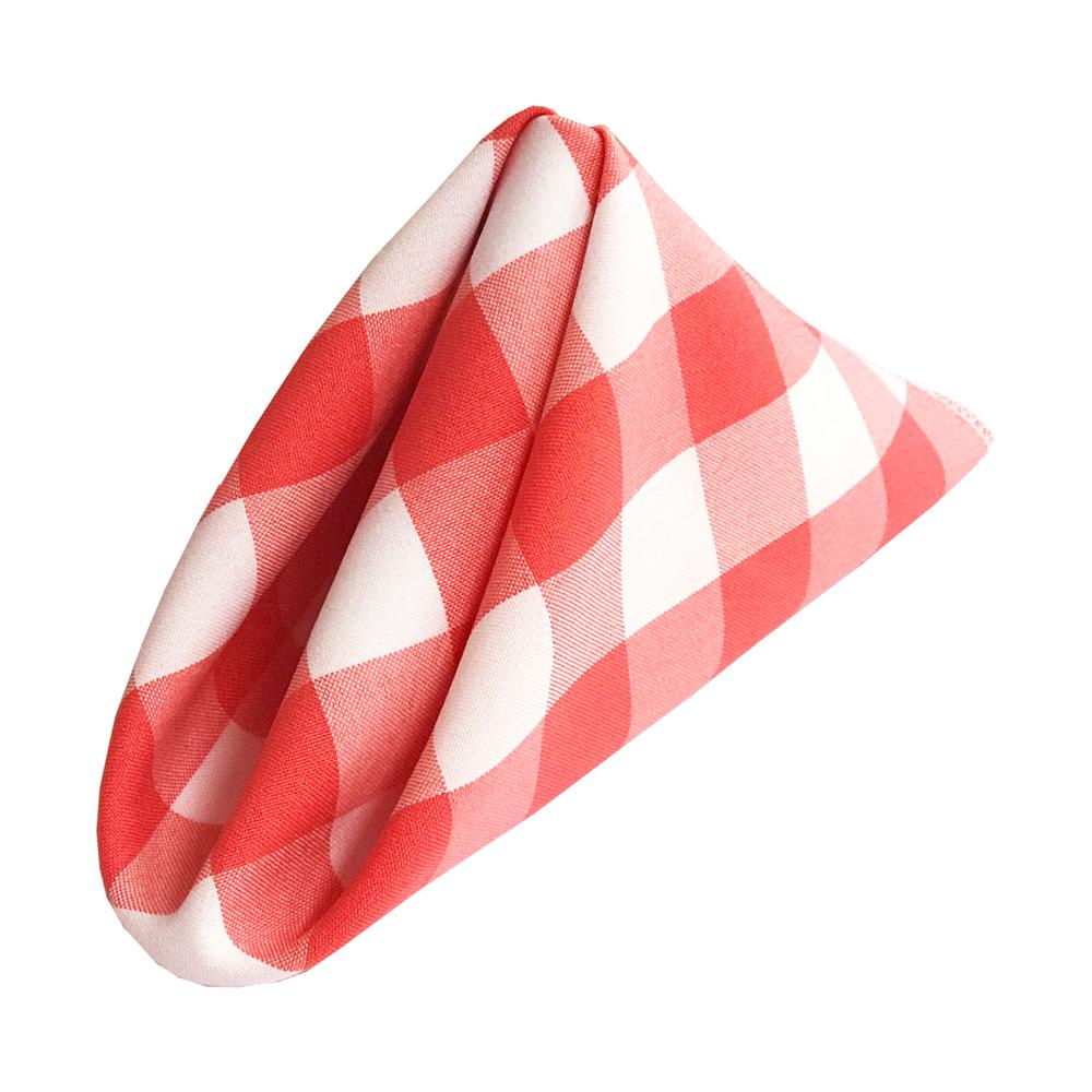 La Linen 18 In X White And C Gingham Checkered Napkins La Linen 18 In X White And C Gingham Checkered Napkins