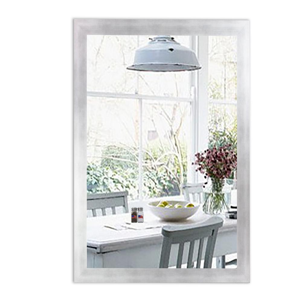 40 In X 36 Taciturn Silver Metal Mirror V095 30 5 34 Taciturn Silver Metal Mirror