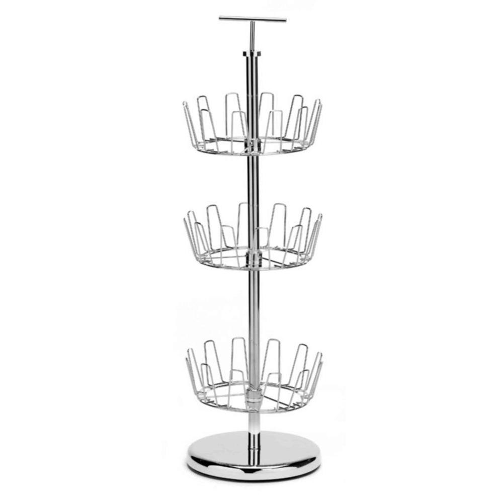 Polder 3 Tier 18 Pair Chrome Shoe Organizer 6245w The Home Depot Polder 3 Tier 18 Pair Chrome Shoe Organizer