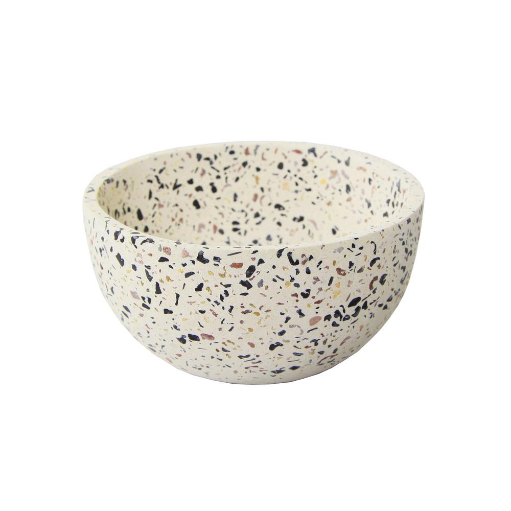 4.75 in. Terrazzo Bowl Pot Concrete Stoneware PlanterCT1011E The