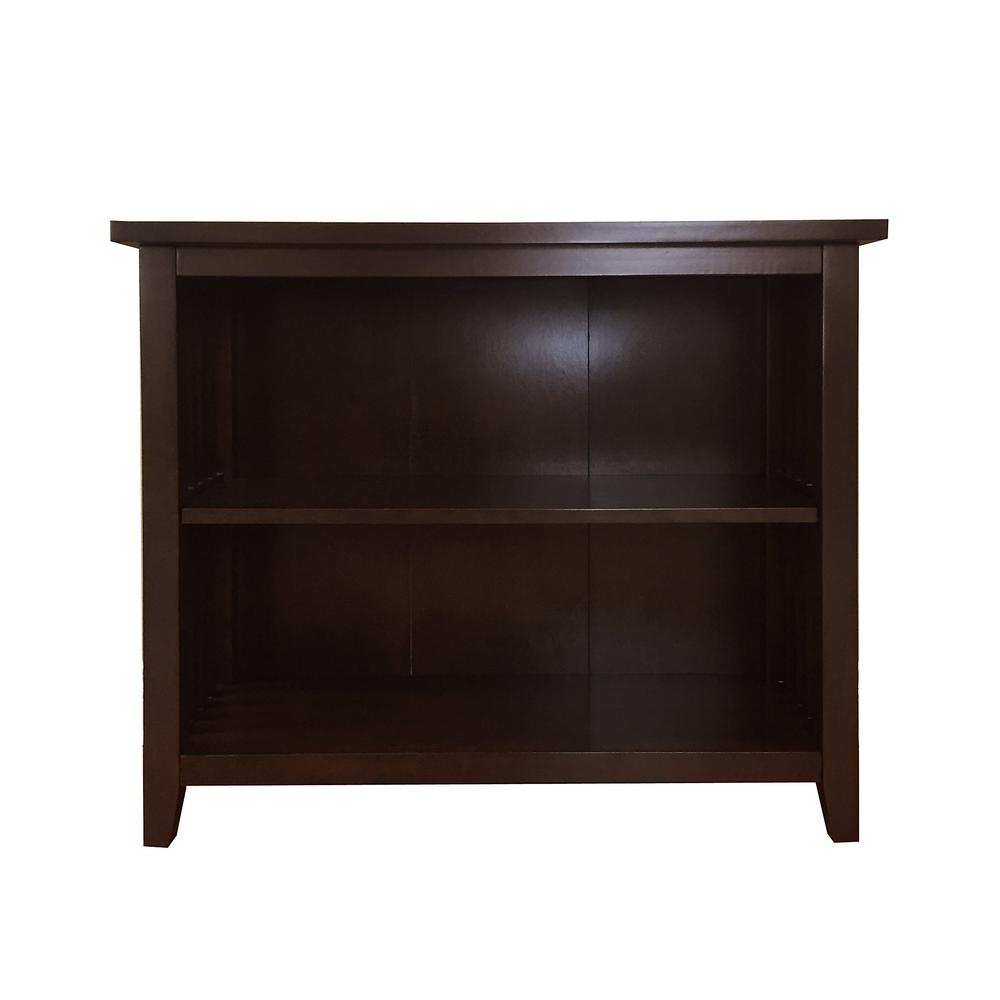 Home Decorators Collection Brexley 2 Shelf Bookcase In Warm Chestnut Brookdale Dark Walnut 2 Shelf Standard Bookcase