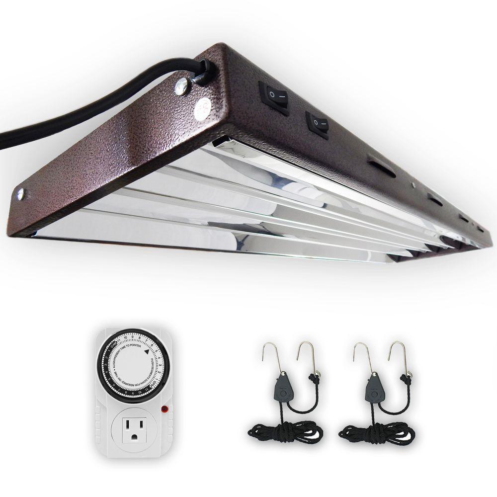 ViaVolt 4 ft. 4-Bulb T5 High Output Copper Fluorescent Grow Light Fixture with... by ViaVolt