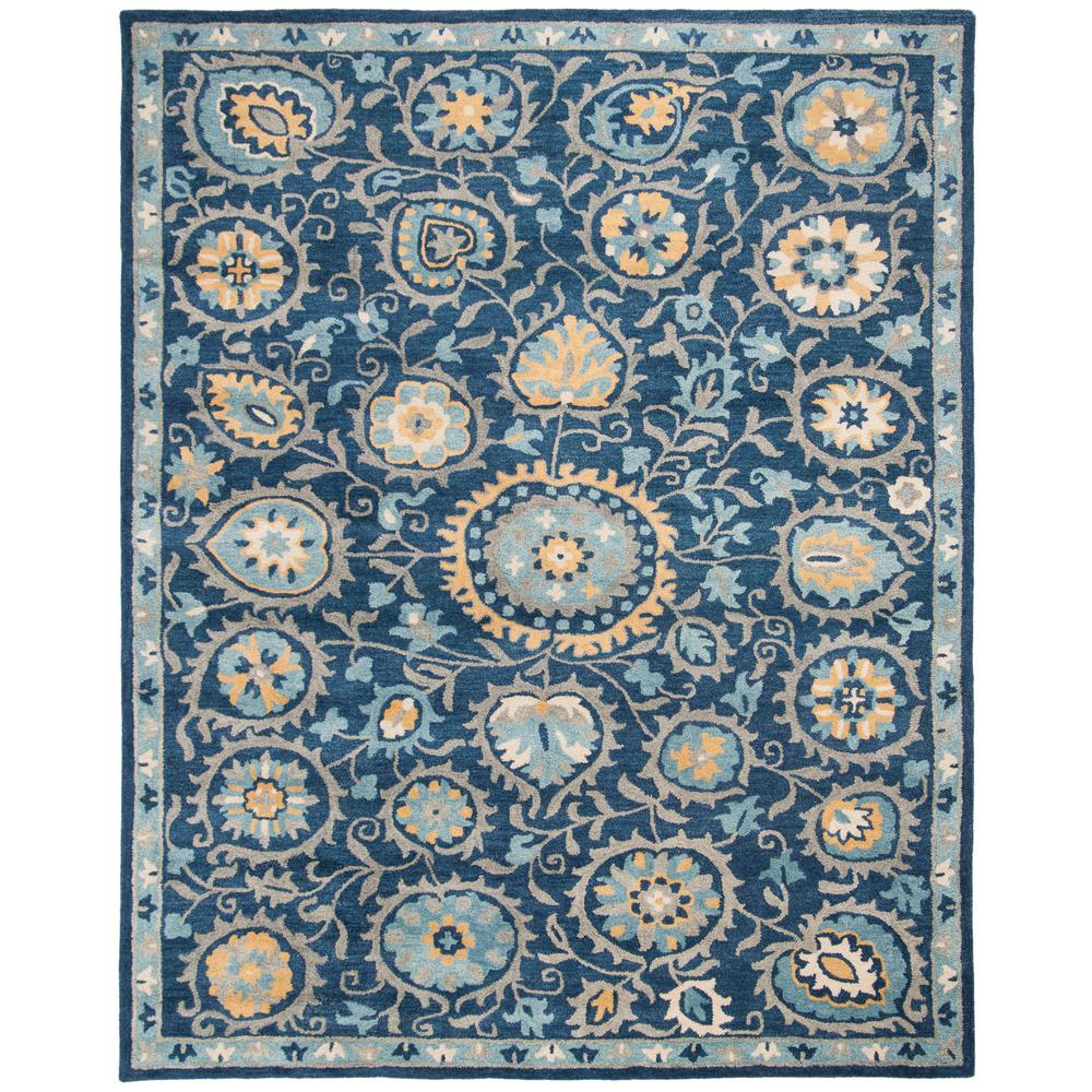 Safavieh Heritage Navy Gold 8 Ft X 10 Area Rug
