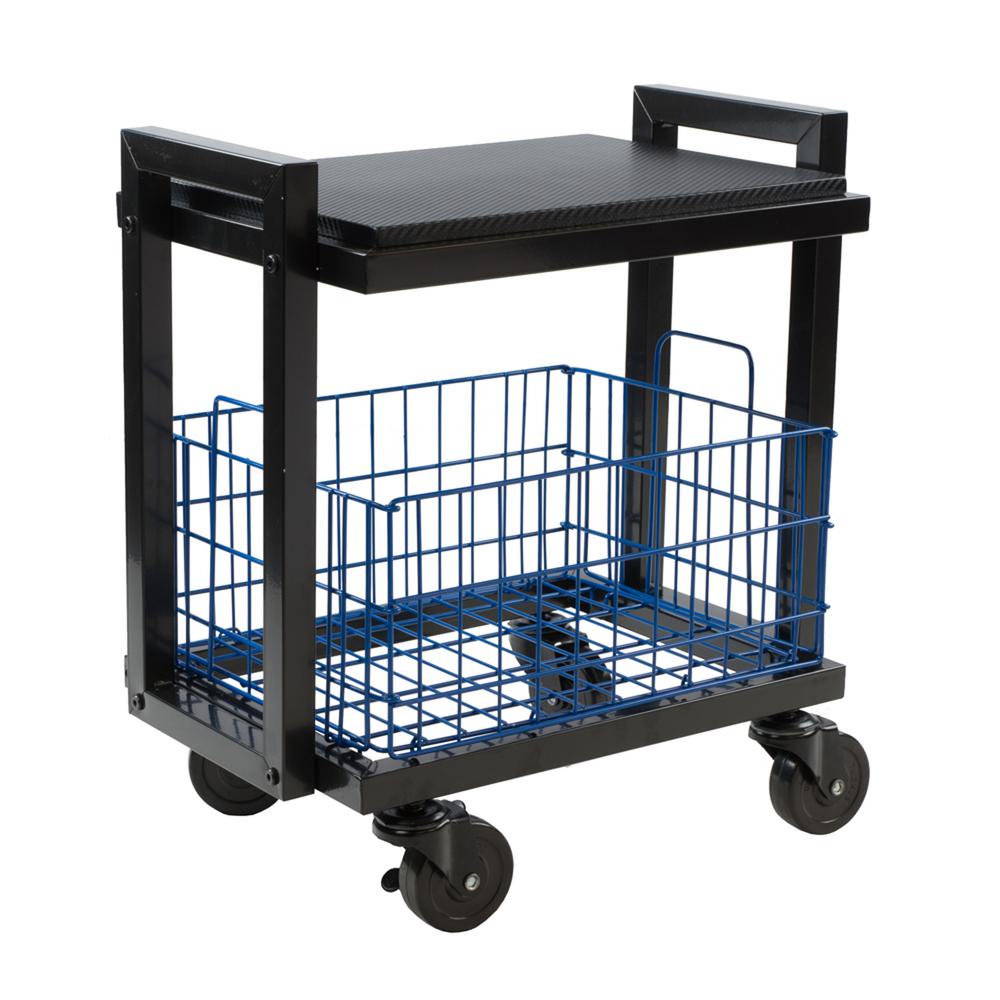 2Tier Steel Cart System Narrow in Black23350327 The Home Depot